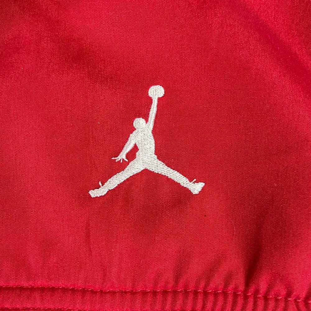 Jordan Fleece Jacket Mens L Black Red Full Zip Colorblock Jumpman Mock Neck